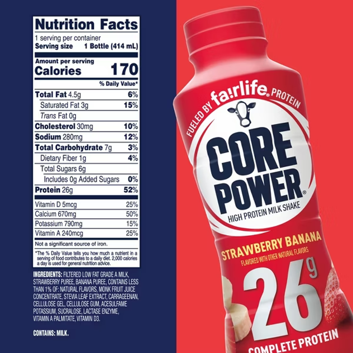 RTD: Core Power: 26g (12/14oz)