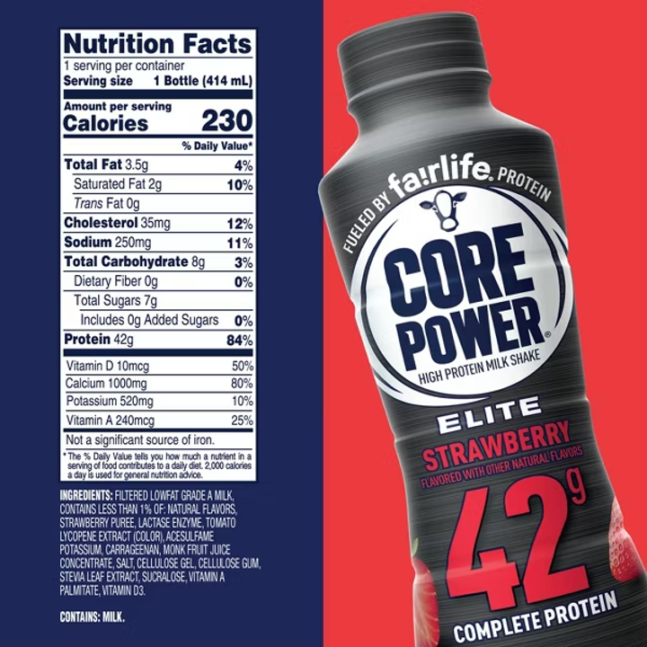 RTD: Core Power: 42g (12/14oz)
