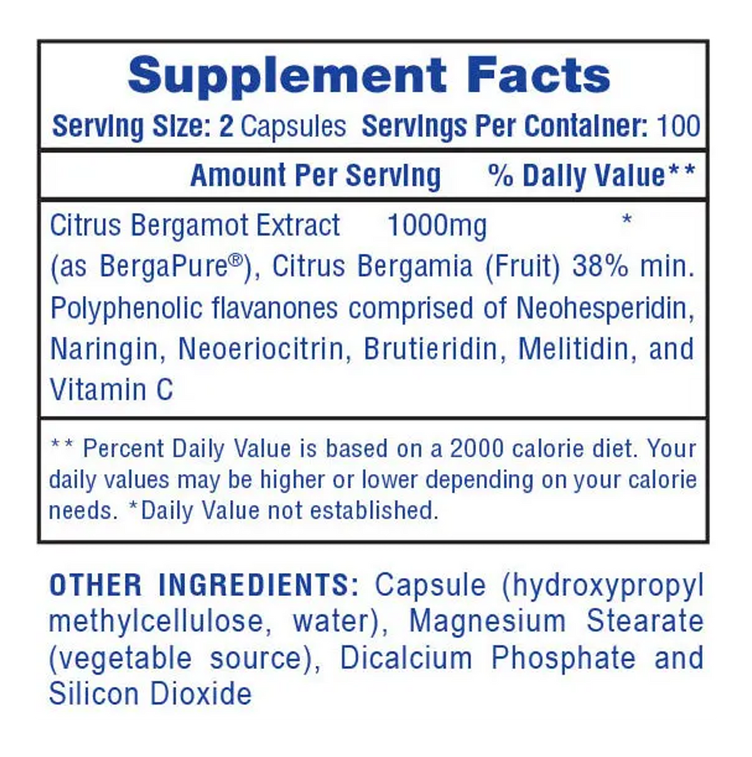 Hi-Tech: Citrus Bergamot Extract (100 cap)