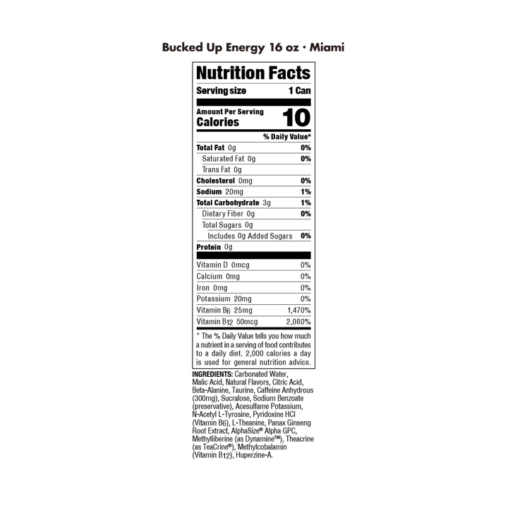 Bucked Up Energy (12pk/16oz)