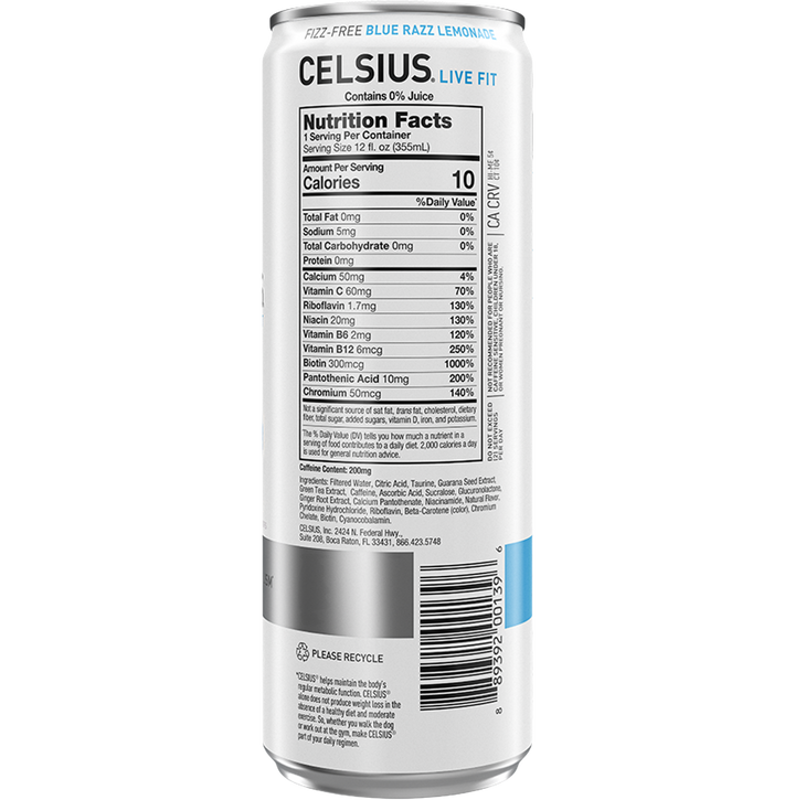 CELSIUS Fizz Free (12oz/12pk)