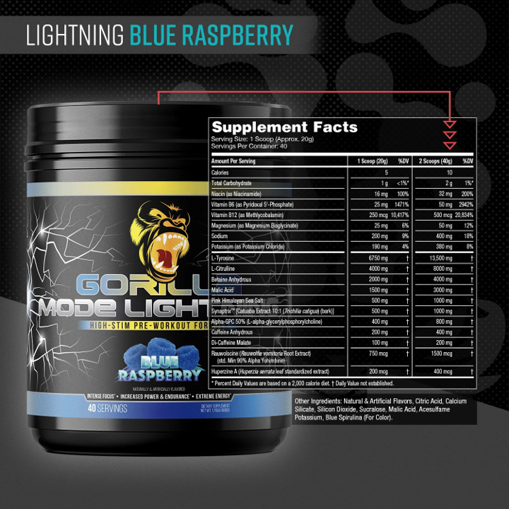 Gorilla Mind: Gorilla Mode Lightning (800g)