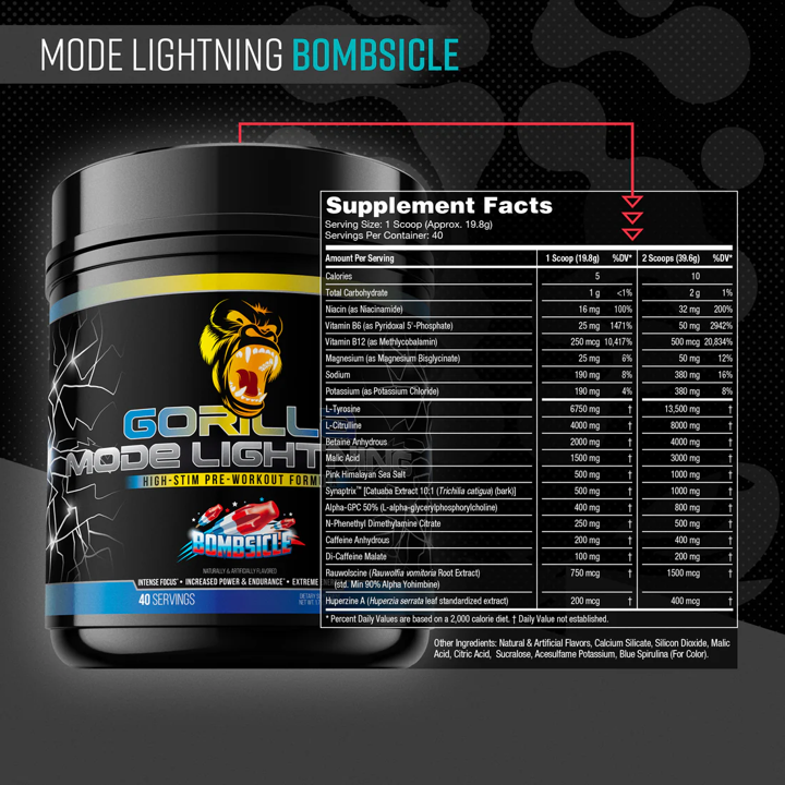 Gorilla Mind: Gorilla Mode Lightning (800g)