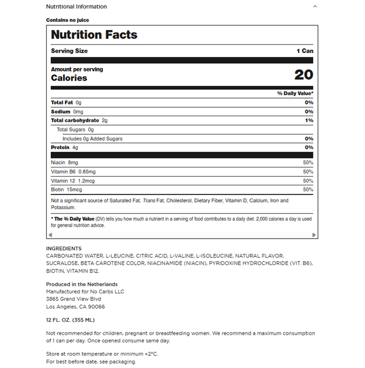 Nocco Caffeine Free (12pk/12oz)