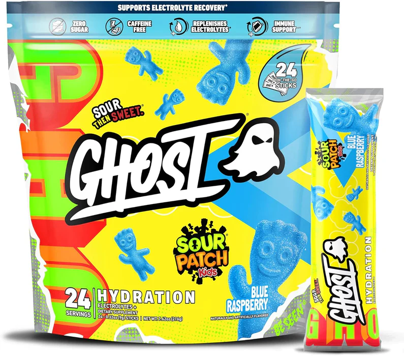 Ghost: Hydration: Sour Patch Blue Rasp (24pk sticks)
