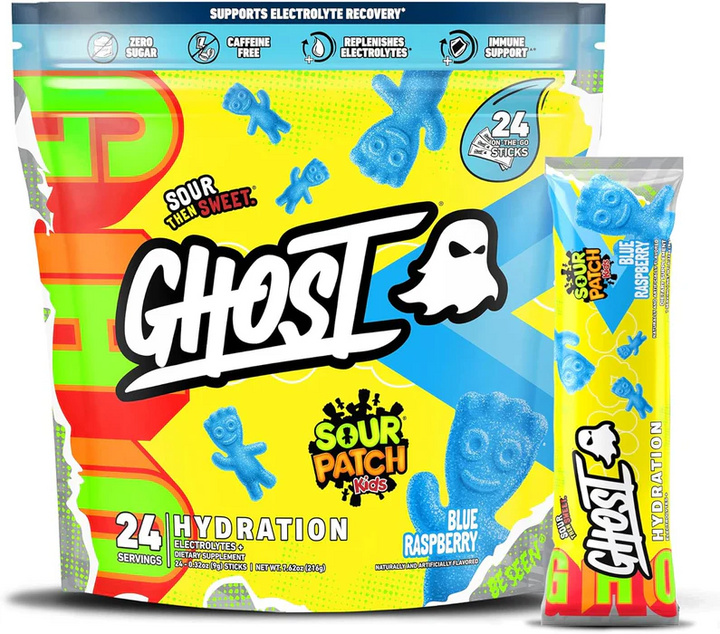 Ghost: Hydration: Sour Patch Blue Rasp (24pk sticks)
