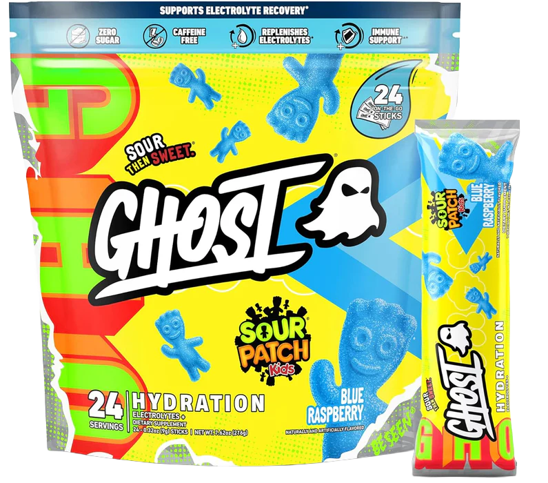 Ghost: Hydration: Sour Patch Blue Rasp (24pk sticks)