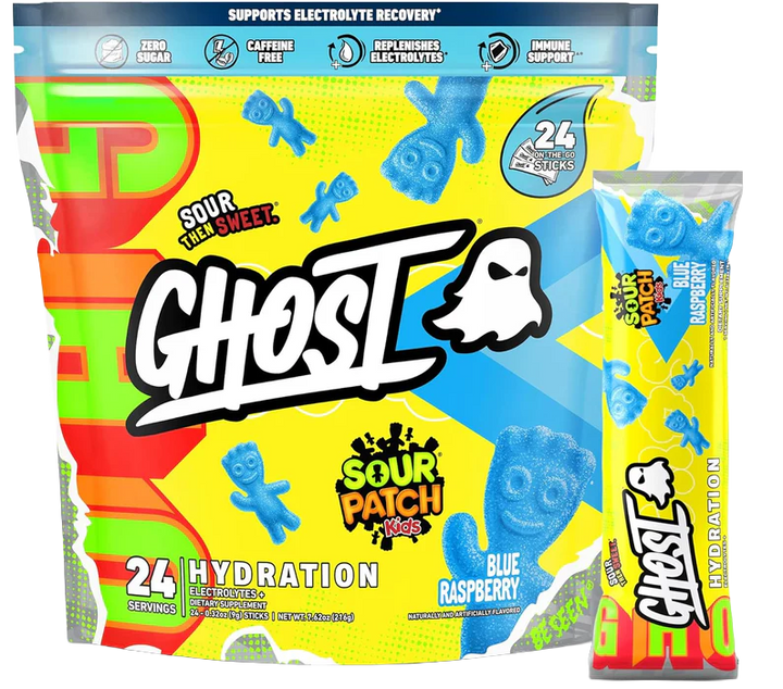 Ghost: Hydration: Sour Patch Blue Rasp (24pk sticks)