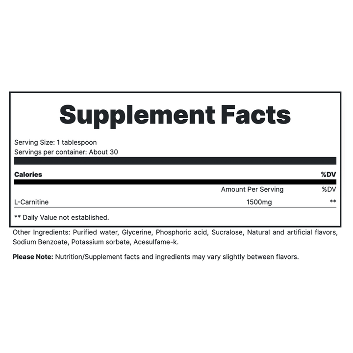 RedCon1 Basic: L-Carnitine 1500mg (15oz)