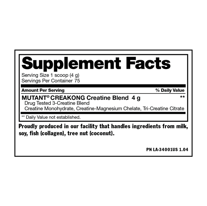 Mutant: CREAKONG (300g & 1kg) - Advanced Creatine Formula