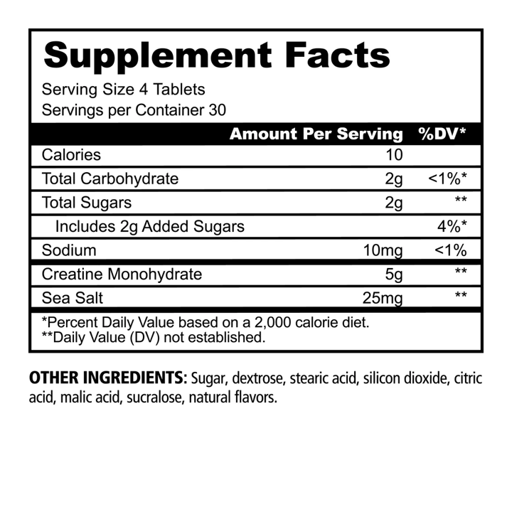 Panda Supp: Creatine Bites (120 tabs)
