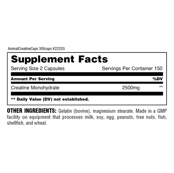 Univ: Animal Creatine Caps (300 caps)