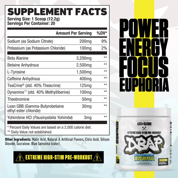 Axe Sledge: DBAP Preworkout (244g)