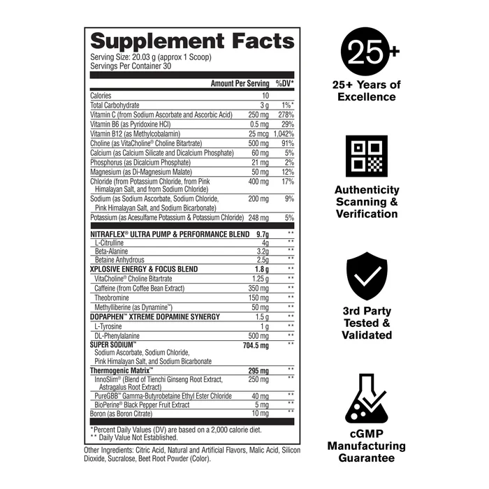 GAT: Nitraflex Burn: Fruit Punch (600g) - Enhanced Formula