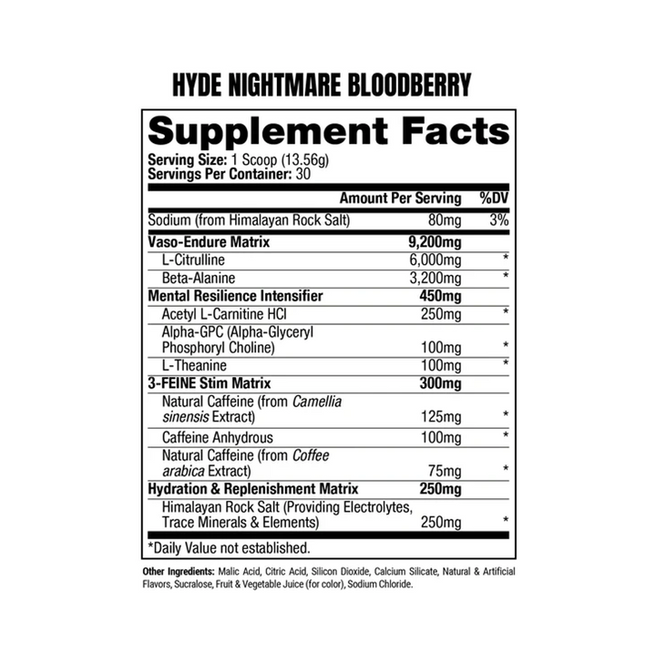 Pro Supps: Hyde Nightmare (30 srv)