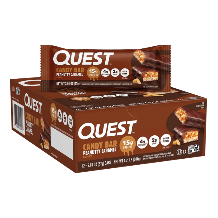 Bar: Quest Candy: Peanutty Caramel (12)