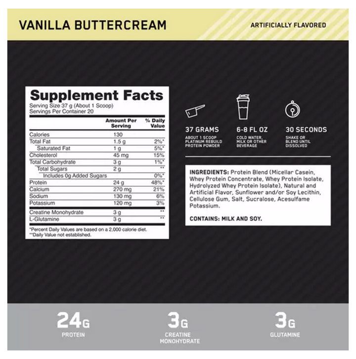 Optimum Platinum Rebuild Protein 1.68lb