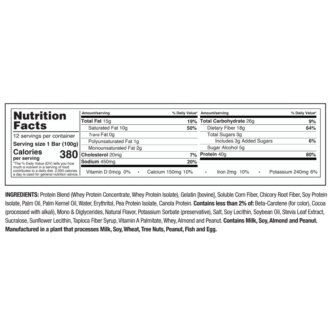 Bar: Conv Nut: XL40: Chocolate Cookie Dough (12)