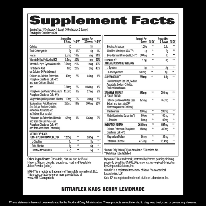 GAT: Nitraflex Kaos Pre (733g)