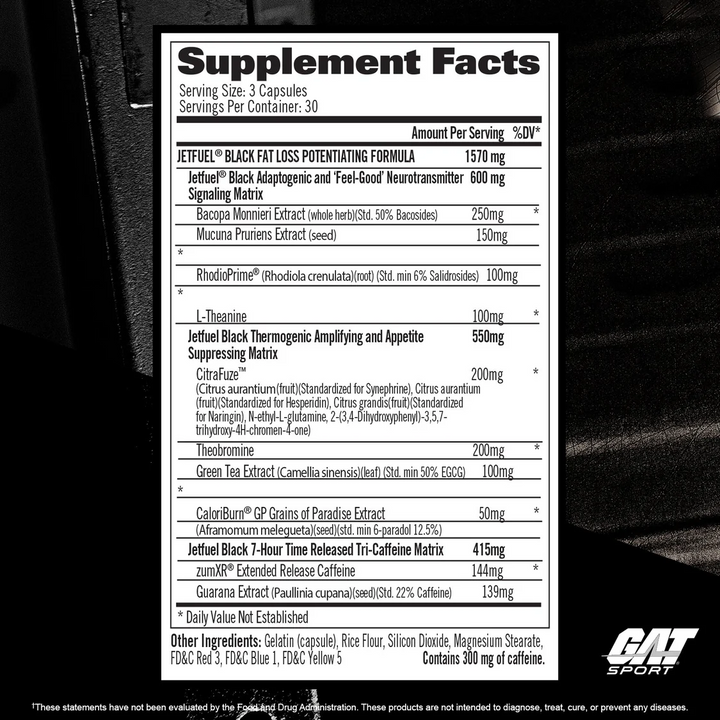 GAT: Jet Fuel Black (90 caps)