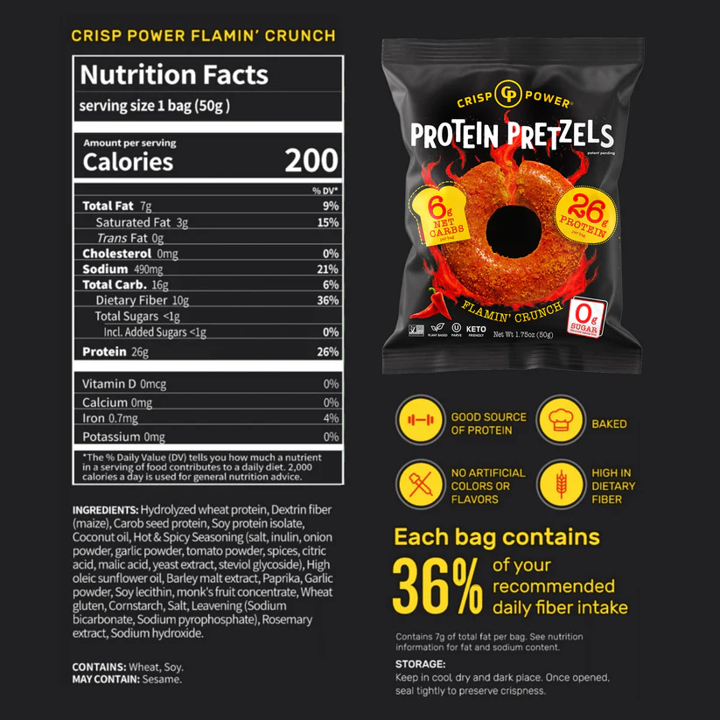 Snack: Crisp Power Protein Pretzels (6pk)