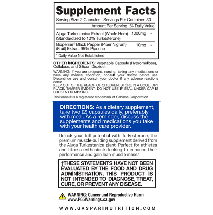 Gaspari: Turkesterone (60 caps)