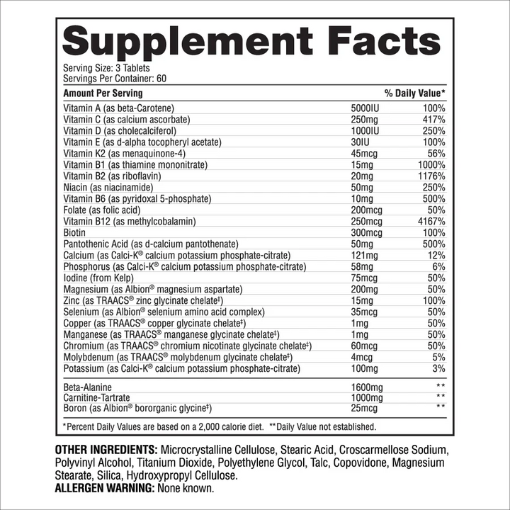Gaspari: Anavite Multivitamin (180 tabs)