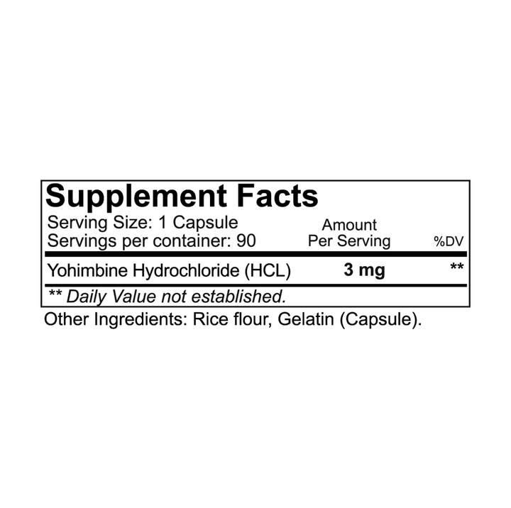 Nutrakey: Yohimbine HCL (90 caps)